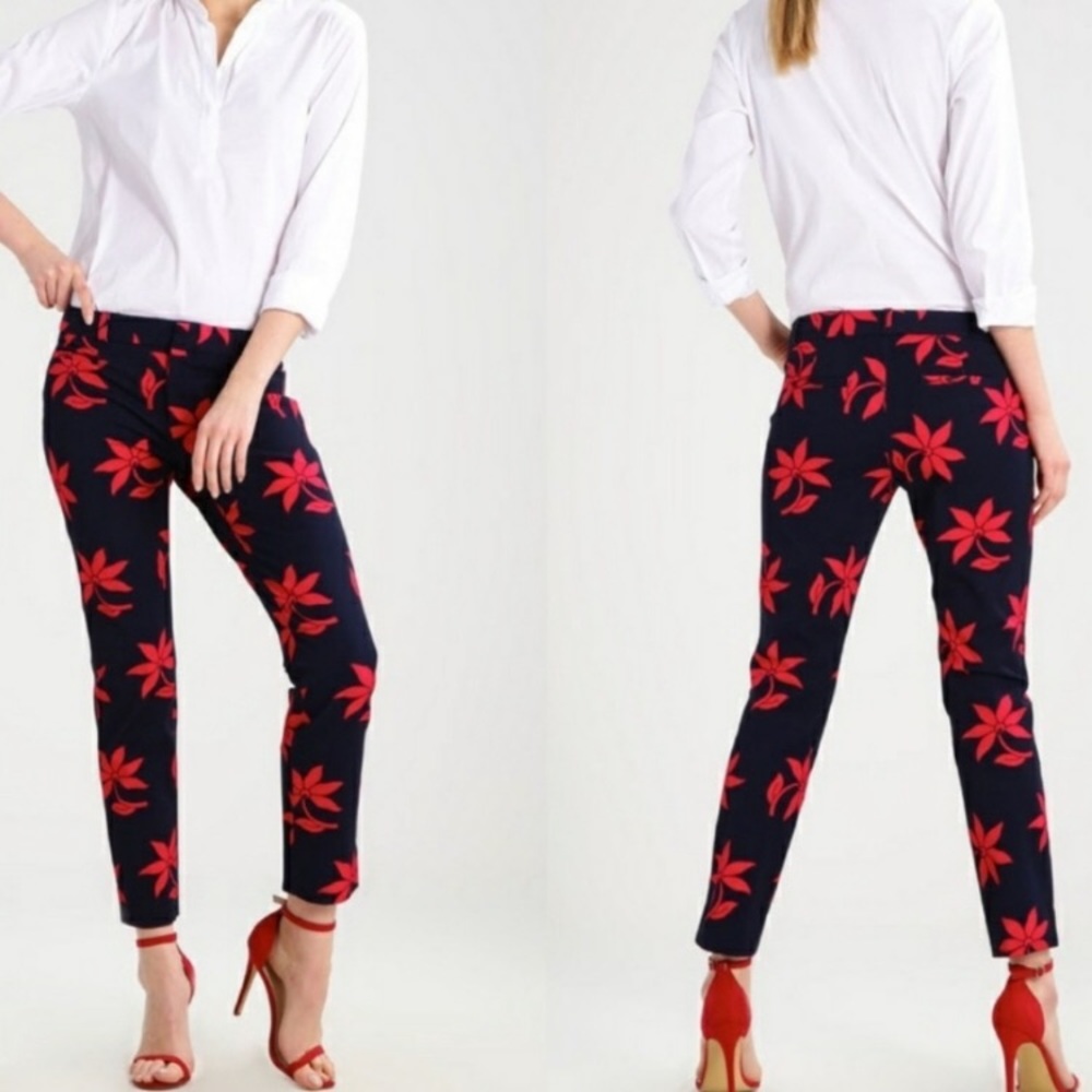 BR navy and red floral RYAN pants